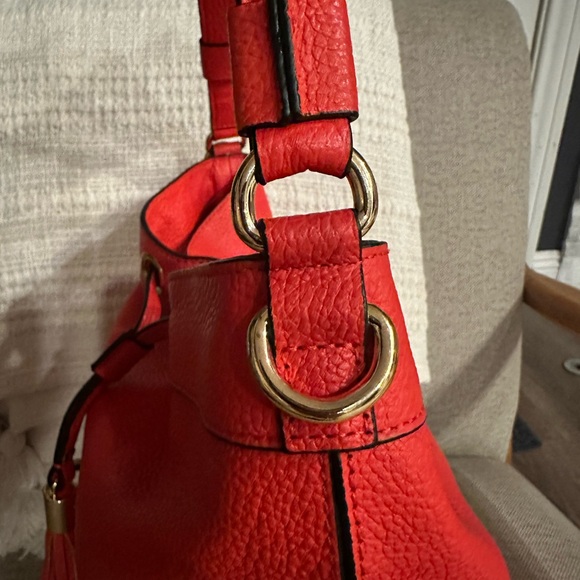 Milly Red Shoulder Bag with Tassel - Picture 5 of 11